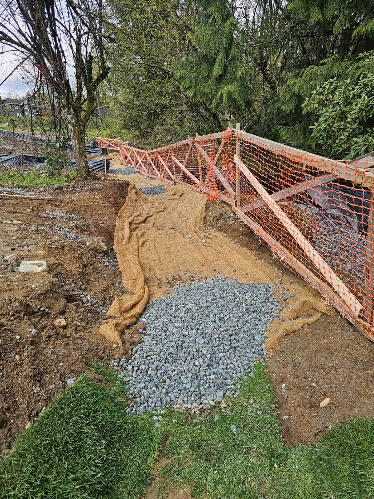 Slope stabilization with Coconut Blankets